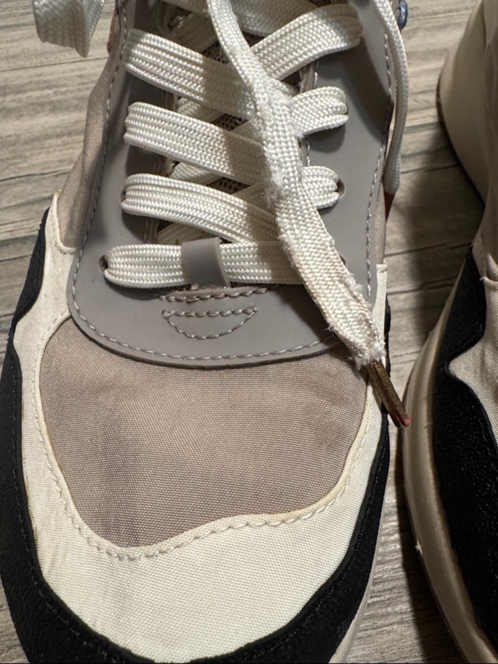 Taos Beige/Periwinkle/Gray Low-Top Slip-On Sneakers - Picture 8 of 11